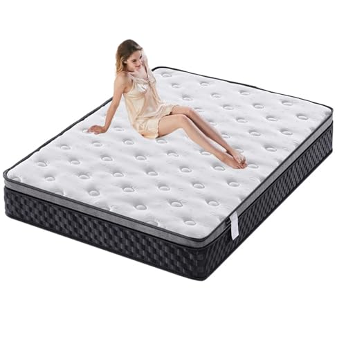 Colchón híbrido de espuma viscoelástica de gel, tamaño individual, firmeza media, transpirable, cómodo, suave, en una caja, 180 x 200 x 25 cm
