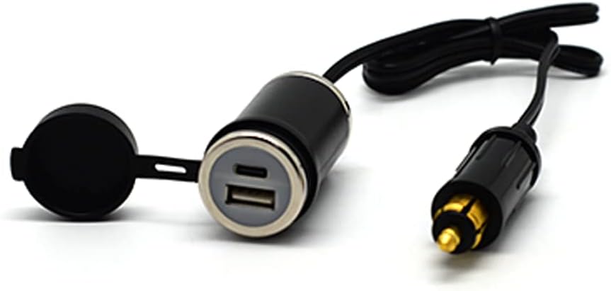 Cliff Top Motorcycle DIN Hella USB Charger Cable 36W PD USB-C and QC 3.0 Compatible with BMW Triumph Tiger Ducati Motorcycle