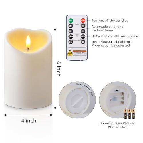 Amagic 4"x 6" Waterproof Outdoor Flameless Candles with Remote for Lanterns by Amagic - Used condition - Image 5