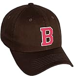Daxton Classic 3D Varsity White Rose Initial Letters Baseball Dad Hat, Brown, Letter B