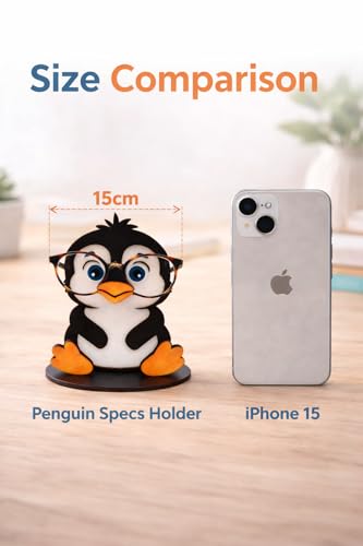 Image of PANAH Penguin Eyeglass Holder | Cute Cartoon Spectacles & Sunglasses | Desk Organizer & Home Decor | Gift Item for Kids & Adults (Penguin Glass Holder)