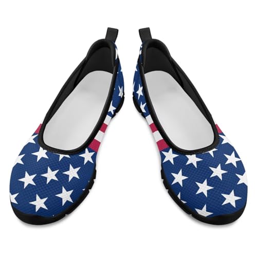 Image of Walking Shoes Women Breathe Mesh Slip On Sneakers Women Comfortable Lightweight