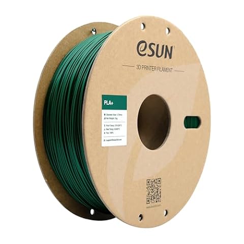 eSUN PLA+ 3D Printing Filament 1.75mm, Enhanced Toughness,1KG(2.2LBS),Green