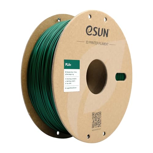 eSUN PLA+ 3D Printing Filament 1.75mm, Enhanced Toughness,1KG(2.2LBS),Green