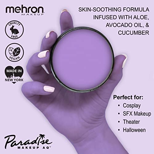 Mehron Makeup Paradise Makeup AQ Pro Size | Stage & Screen, Face & Body Painting, Special FX, Beauty, Cosplay, and Halloween | Water Activated Face Paint & Body Paint 1.4 oz (40 g) (Purple) - Image 3