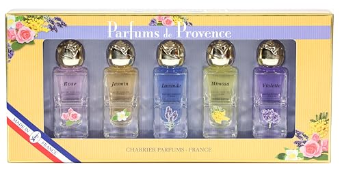 Charrier Parfums De Provence Coffret De 5 Eaux de Toilette Miniatures, Floral, 54 ml