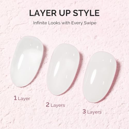 Image of MelodySusie White Gel Nail Polish, 0.5Fl.oz Jeweliver Jelly Gel Polish Translucent Nude Natural Color Sheer Soak Off UV LED Light Cure Gift for Women Girls Nail Art Manicure DIY at Home JFR81