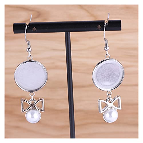 Base de Boucle d'oreille en Acier Inoxydable 18mm Arc pour Cabochon Bijoux DIY x10