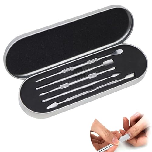 Qinsky Wax Carving Gereedschap, 5 STKS Beeldhouwen Gereedschap Roestvrij Staal Spatel Wax Carving Gereedschap Roestvrij Beeldhouwen Gereedschap Met Metalen Case Voor Beeldhouwen Detaillering Aardewerk