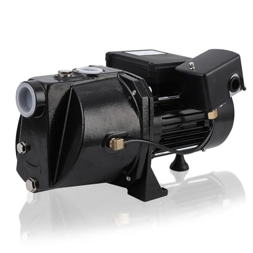 1.75 Hp Shallow Well Jet Pump, 2070GPH Cast Iron Above Ground Booster Water Transfer Pump, Depth Up to 25 ft, 115V/230V Dual Voltage 60Hz, for Draining Irrigation Lawn Farm Water Removal