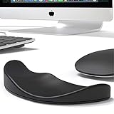 Lucstar Gaming Working Mouse Pad Wrist Support for Computer Laptop PC, Comfortable Durable for Office Home, Lightweight Silent Quick Moving, Reduce Wrist Pain Fatigue(Black)