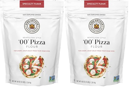 King Arthur 00 Pizza Flour, Non-GMO Project Verified, 100% American Grown Wheat, 3lb (Pack of 2)