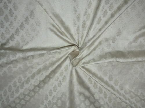 Tissu brocart pure soie ivoire ruban large pour mercerie et loisirs créatifs