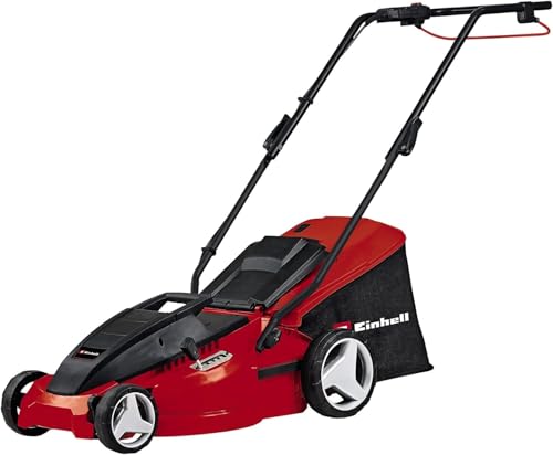 Einhell Cortacésped eléctrico GC-EM 1500/36 (Motor de Potencia de Carbono 1500 W, Anchura de Corte 36 cm, Caja colector 38 l, para Superficies de césped 600 m², Altura de Corte 25-65 mm)