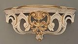 console antica da restaurare Design Barock, console, da parete, colore: bianco/oro, stile barocco, decorazione anticata, Cp72, 50 x 20 x 24 cm