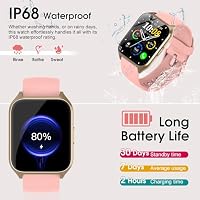 VKROBAG Smartwatch Herren Damen, 1,85" HD Touchscreen Smart Watch mit Telefonfunktion, 100+ Sportmodi Sportuhr mit Schrittzähler/Herzfrequenzmonitor/Schlafmonitor, IP68 Wasserdicht Fitnessuhr, Rosa – Ansicht 7