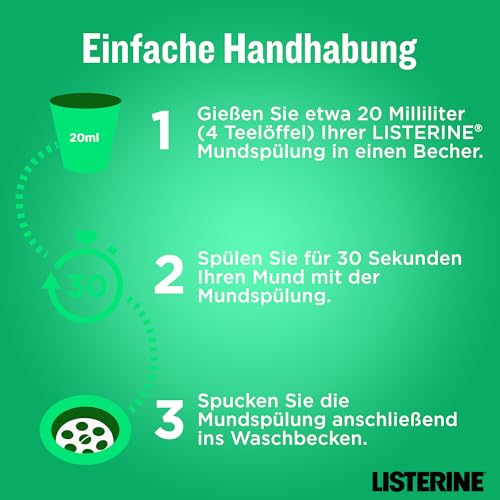 LISTERINE Total Care Zahnfleisch-Schutz 1000 ml, schützende Mundspülung gegen Zahnfleischprobleme mit 6 in 1 Wirkung, antibakterielles Mundwasser stärkt die Zähne, bis zu 24h frischer Atem