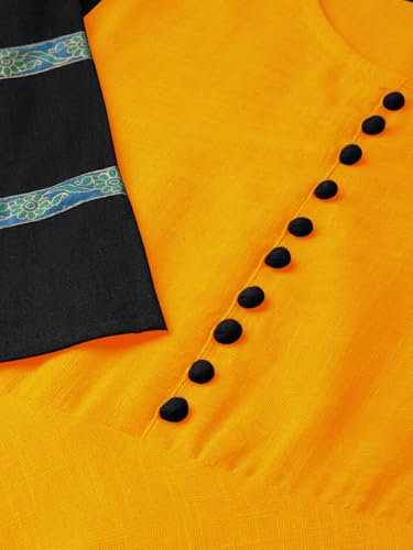 Image of Cotton Silk Anarkali Printed Border Long Umbrella Gown Kurta for Women