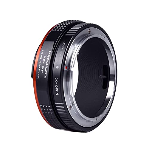Adaptador de Lente PHOLSY Compatible con Objetivos Canon FD/FL y Cámaras Canon RF | Convertidor Manual con Palanca de Apertura para Canon FD a Canon RF, FL a RF miniatura 5