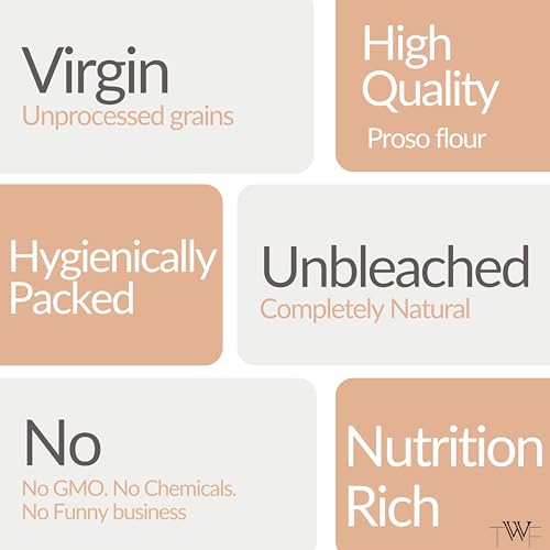 Image of TWF Proso Flour | 1kg | Stone Ground | Not Pulverized | Chena Atta | Naturally Gluten-Free | Virgin - Nutrient Rich