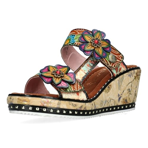 LAURA VITA Mules en Cuir pour Femmes Ballon 02, Pointure:39 EU, La Couleur:Marron
