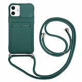 Rokmym Coque pour iPhone 14 Plus avec Cordon de Collier,TPU Coque Protection Caméra Slide Case pour iPhone 14 Plus Silicone Bumper Coque avec Slot Card Holder Housse pour iPhone 14 Plus