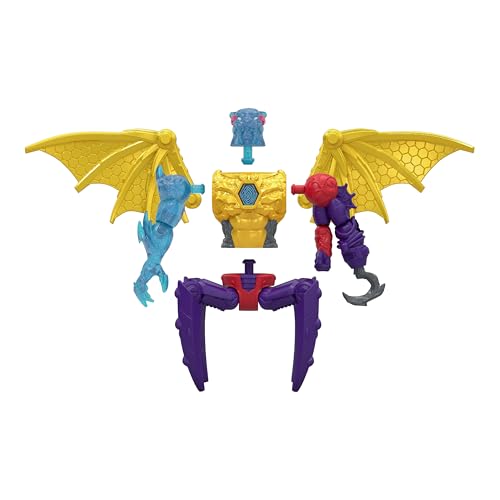 MrBeast Lab Hybrids Mehrfachpackung, Verschiedene Hybrid-Teile und 2 Actionfiguren zum Kombinieren, mit Teilen des Golden Panther Dragon, zahlreiche Kombinationen, über 30 Monster zum Sammeln