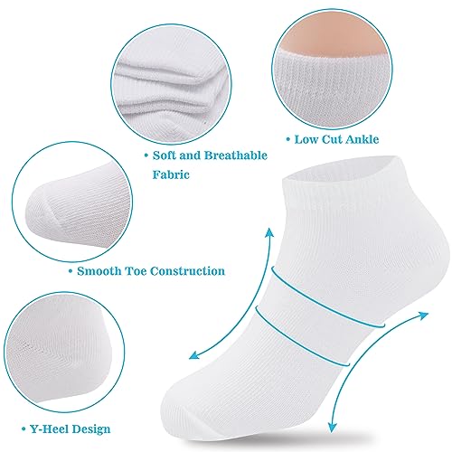 Duufin 16 Pairs Kids Ankle Socks Boys Girls Half Cushion Low Cut Toddler Socks3