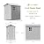 Patiowell 4' x 6' Outdoor Storage Shed with Floor, Plastic Shed Outside Resin Tool Shed with Window and Lockable Door for Backyard Garden Patio Lawn, White (Fit-it Shed)