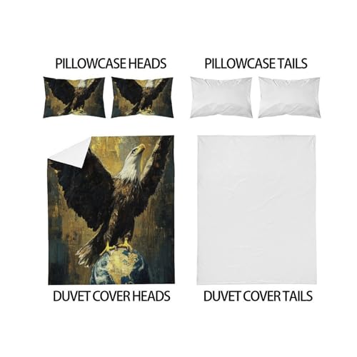 Oiseaux et animaux sauvages s'invitent sur votre grand lit 260x220cm - 4