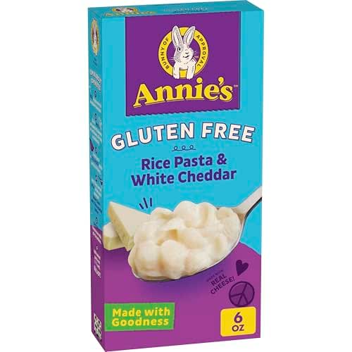 Annie's Gluten Free Rice Pasta and White Cheddar, Made with