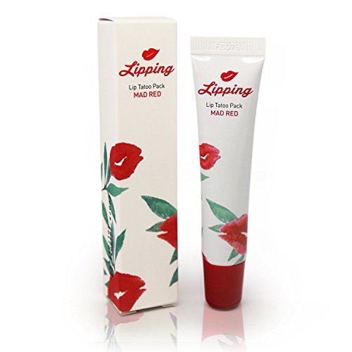 Lipping Moisturizing Lip Tint, Long Lasting [All Day Formula] Glossy Liquid Lip Color Stain and Repair Balm [Non Smudge] with Keratin and Collagen - 15g - [Madly Deeply Red]