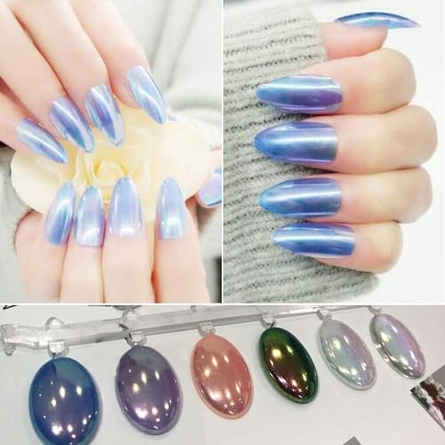 Vonrui LZ20201018-1 Box Holographic Nail Glitter Powder Rainbow Color Neon Effect Nail Art Flakes Decoration Chrome Nail Powder Dust Tip Manicure thumb #4