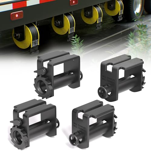 KJE Sliding Winch 4-Pack for Flatbed Trailers - Compatible with