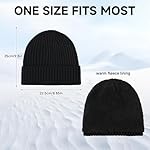 Braventure Winter Gloves Beanie Hat Set: Warm Knit Fleece Lined Touchscreen Gloves Hat Set Gifts for Men and Women - Image 4