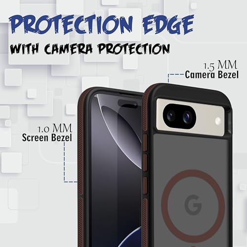 V-TAN Store V-TAN TPU Frosted Matte Case for Google Pixel 8A (Brown) - Image 5