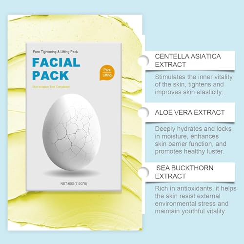 Zombie Facial Mask, Zombie Pack Face Mask, Zombie Mask Skin Care, Hydrating Skincare Face Mask For Smooth Skin Repair, Korean Firming Skin Wash Off Face Mask 1 Box, 8ea - Image 4