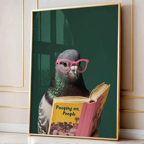 Décoration de salle de bain affiche pigeon drôle pour donner de la personnalité aux wc