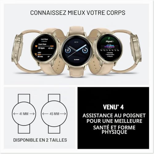 Garmin Venu 4 Bluetooth GPS 41mm AMOLED Or Sable Étanche 5ATM SpO2 Pulsomètre - vue 8
