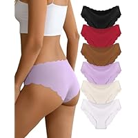 Dawnrole Bragas Mujer Suaves y Respetuosas con La Piel Bragas Sin Costuras Mujer Pack de 6