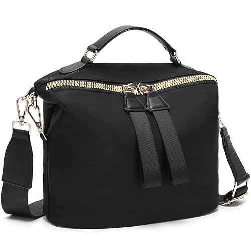 Image of Women's Crossbody Bag - Soft Cloth Shoulder Bag, Lightweight Waterproof Purse, Stylish Slash-Proof Casual Bag