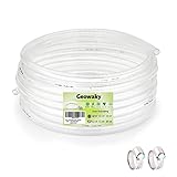 Tubo de vinilo de plástico transparente de 3/8 pulgadas de diámetro interior x 1/2 pulgadas de diámetro exterior de 50 pies, resistente a los rayos UV y a los