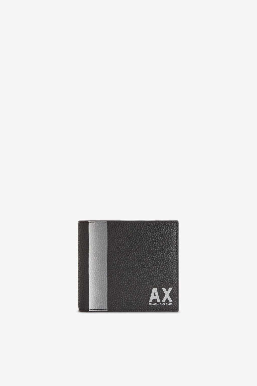 New Armani Exchange ‘Long Island Side Band’ Black Bifold Wallet with Coin Pouch