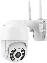 Câmera De Segurança Branca Para Parte Externa Da Casa Com Wi-Fi E Rotação De 320º Horizontal e 110° Vertical Visão Noturna E Sensor De Movimento