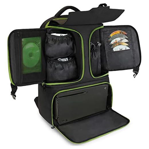 ENHANCE Console Gaming Backpack Compatible with Xbox Series X, Xbox Series S - Xbox Series X Carrying Case with Compartments for Controllers, Games & Accessories - Headset Storage, Zippered Pockets