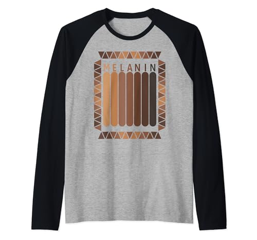 Black Pride Melanina Afro Americano Donne Uomini Afro Queen Maglia con Maniche Raglan