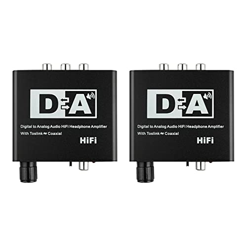 Convertidor audio digital 192 KHz coaxial óptico Toslink a analógico 3.5mm SPDIF de alta fidelidad