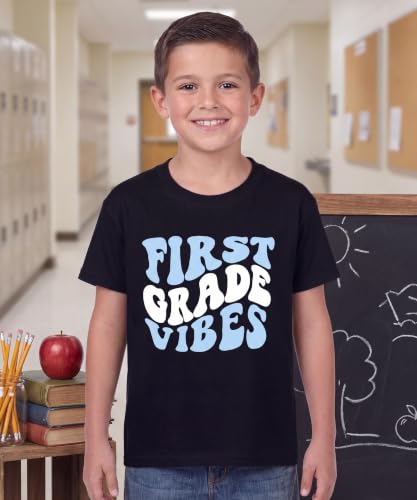 Image of Unique Baby Boys 1st Grade Vibes Only Back to School T Shirt