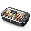 GRILL-CSS Draagbare elektrische grill met afneembare grillplaat, kookplaat met antiaanbaklaag, led-smart…