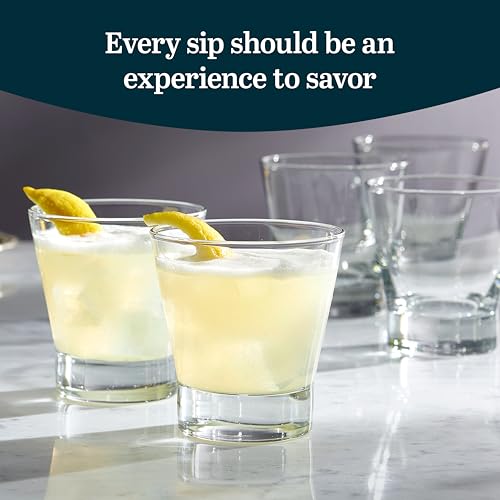 Image of Libbey Bar Essentials Double Old Fashioned Glasses,10.5oz, Clear Drinking Glasses Set of 6, Modern Rocks Glass Set for Special and Everyday Use